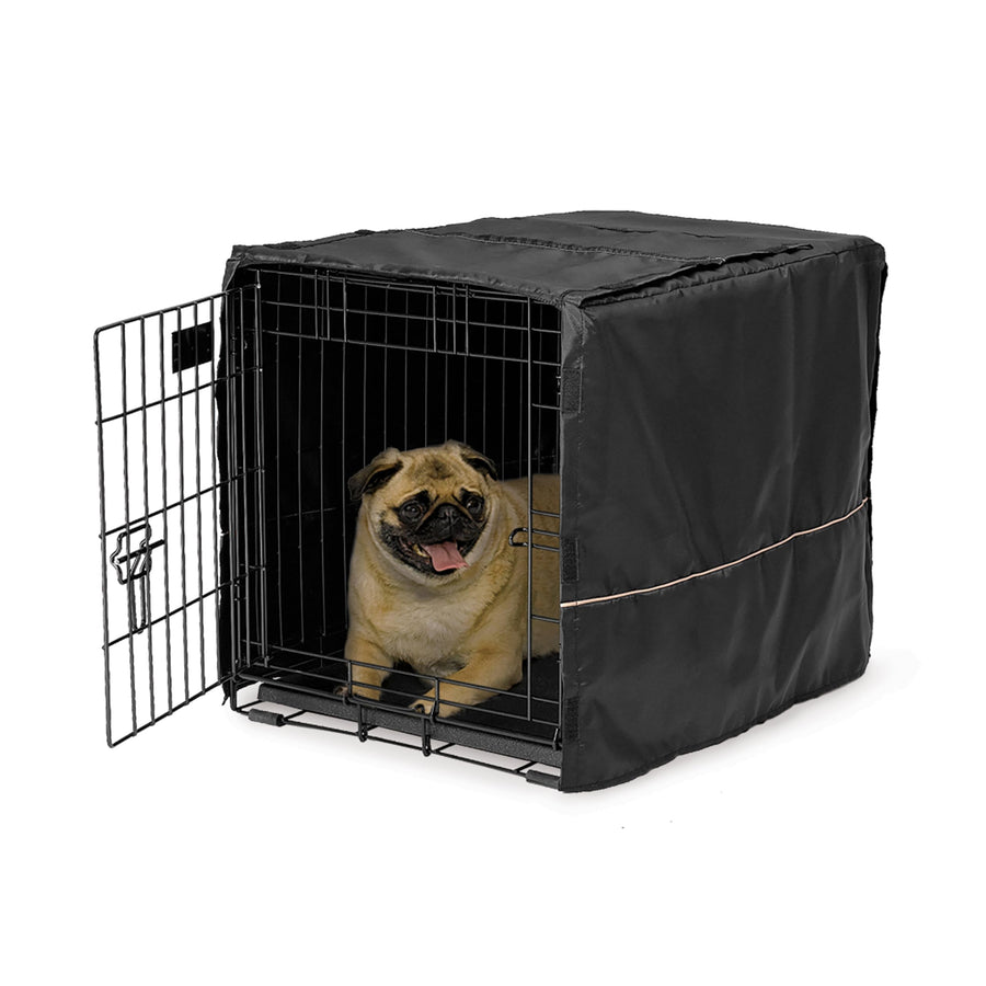 Dog Crate Cover, Privacy Dog Crate Cover Fits Midwest Dog Crates, Crate Cover Only, Machine Wash & Dry, Black, 24-Inch