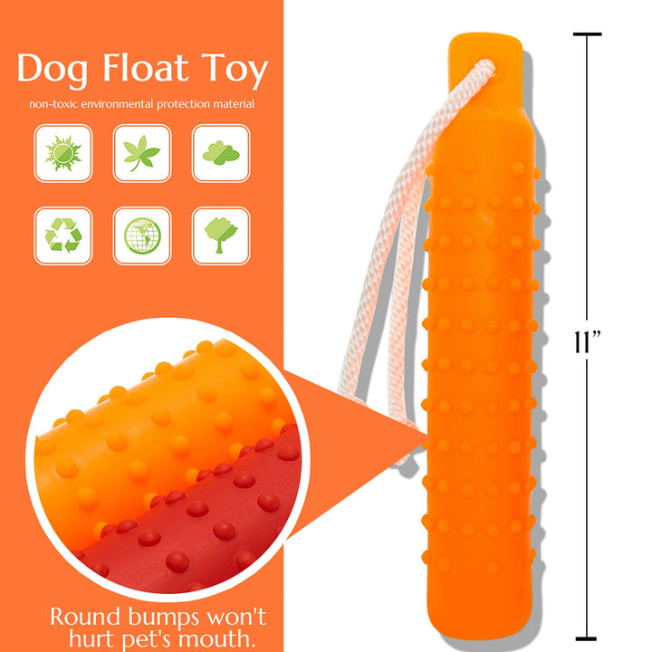 Dog Float Toy - Interactive Training Bumper &amp; Fetching Retrieving Dog Water Toys Dummy Outdoor - Lightweight for Float on The Water Pool Fetch Rope Pet Toys for Small, Medium, Large Dogs
