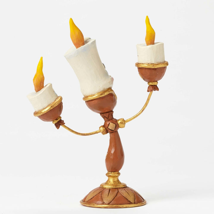 Disney Traditions by Jim Shore “Beauty and the Beast” Lumiere Stone Resin Figurine, 4.75”