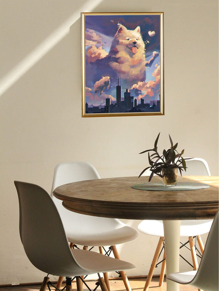Dog Diamond Painting Kits, 5D Full Drill Anime Diamond Art Painting with Cute Animals, Blue Sky, Perfect for Adults Kids Beginners DIY Crafts, Wall Decoration, Creative Gifts(40×50cm)