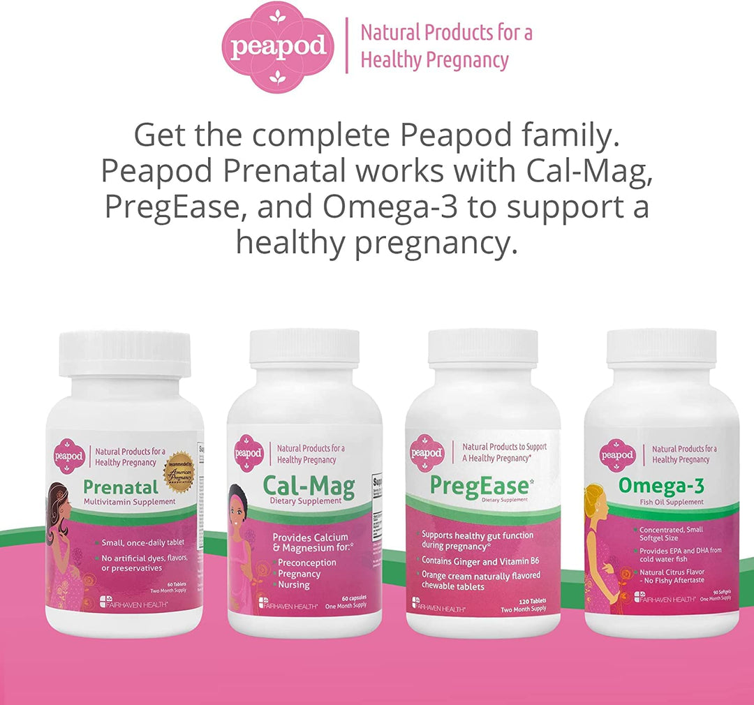 Peapod Prenatal Multivitamin - 1 Per Day, Light Vanilla Flavor - Pregnancy Must Haves for Women and Baby Health - Includes Iron, Vitamin C, and Folic Acid - 2 Month Supply