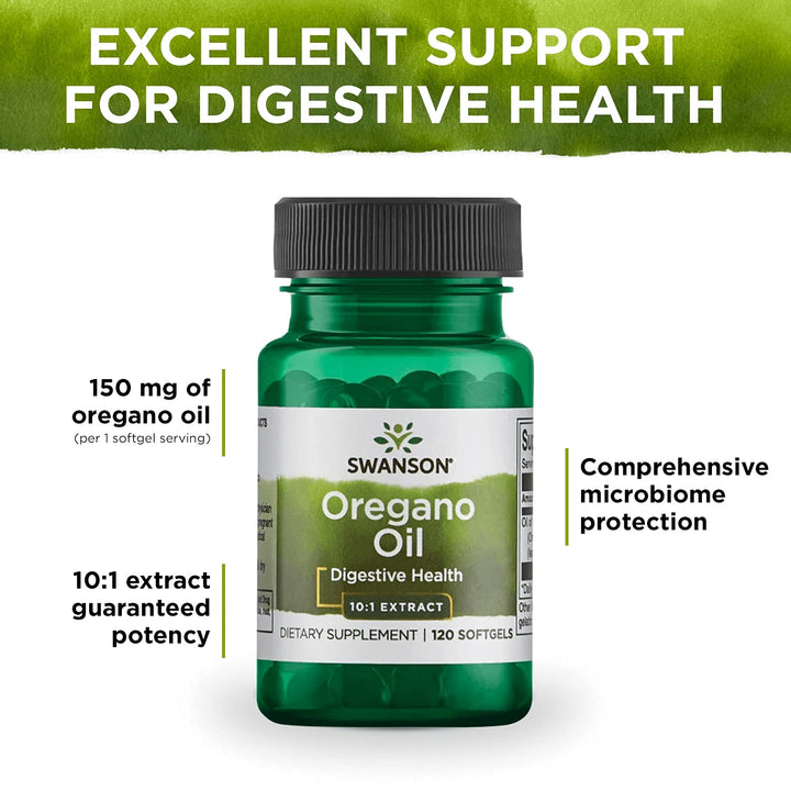 Swanson Premium Oregano Oil 150mg 120 Soft Gels