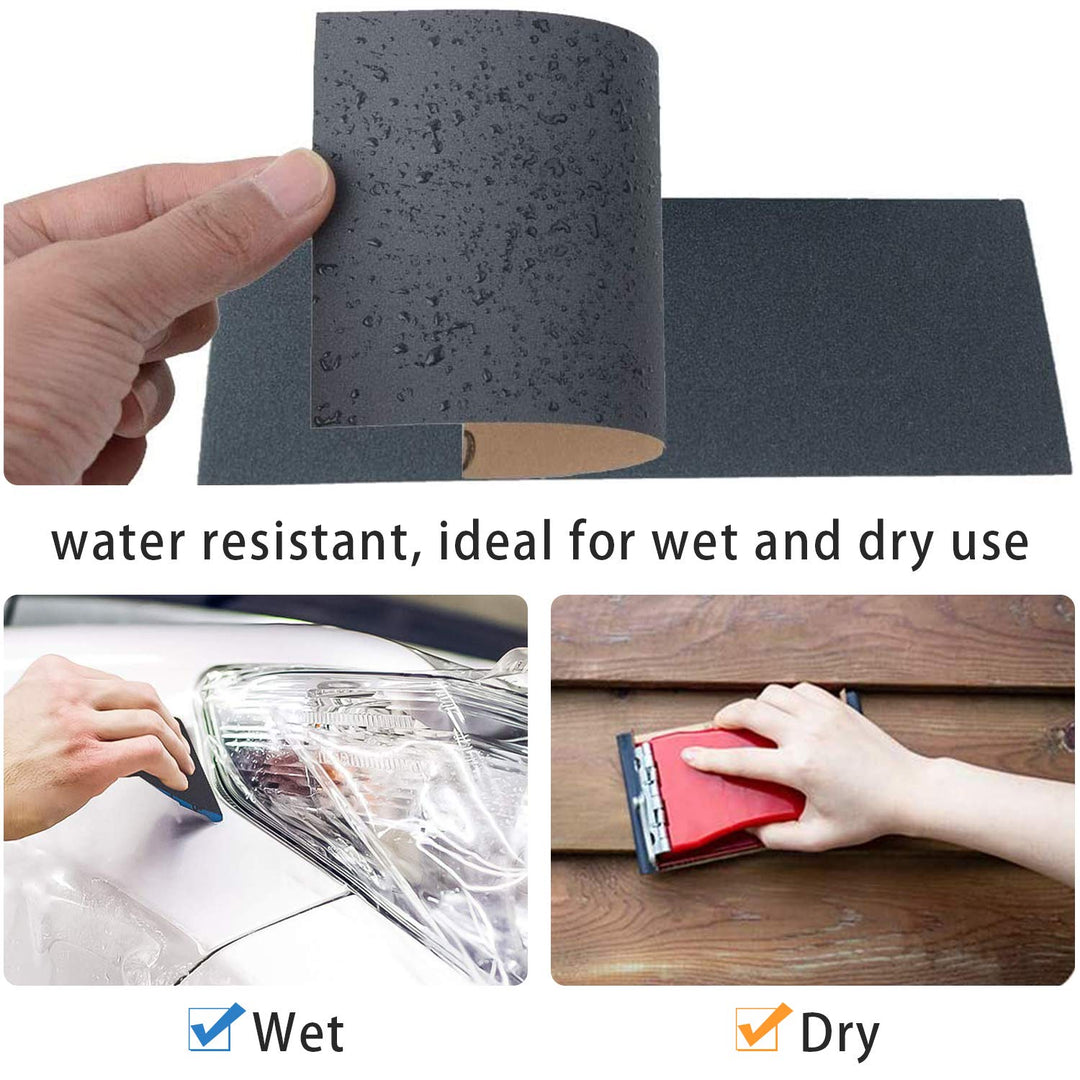 LCubro 25PCS Sandpaper, Wet Dry Sandpaper, High Grit 10