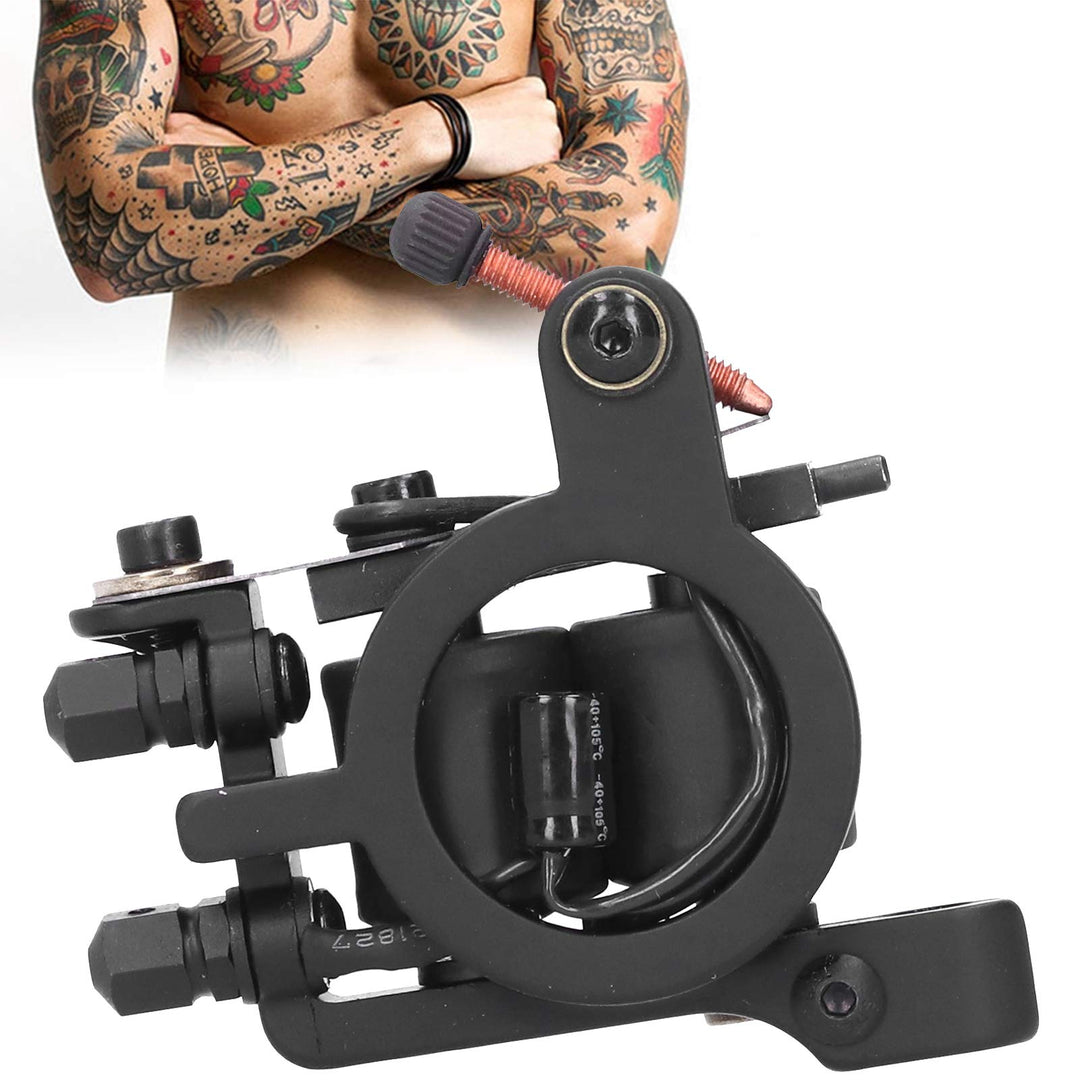 Coil Tattoo Machine Gun, 10 Wrap Coils Casting Tattoo Device Machine, Professional Alloy Tattoo Machine Copper Coils Tattoo Machine Body Art Supply Tattoo Artist