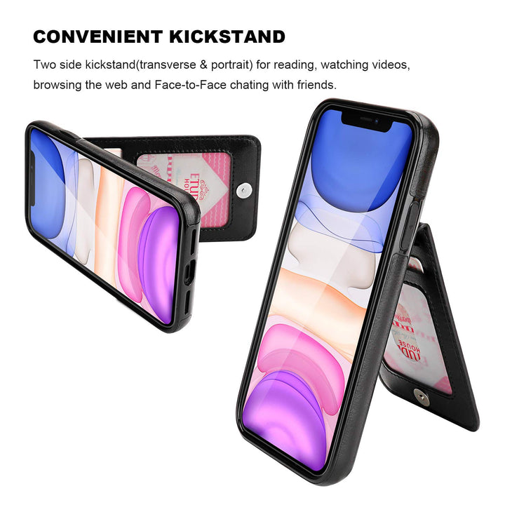 KIHUWEY Compatible with iPhone 11 Case Wallet with Cred