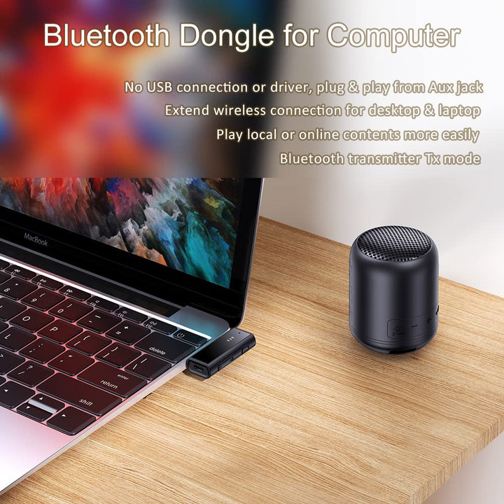 Bluetooth Adapter Car Aux Receiver: Wireless Stereo Audio Transmitter Auxiliary 3.5mm Jack Input with TF Card MP3 Player