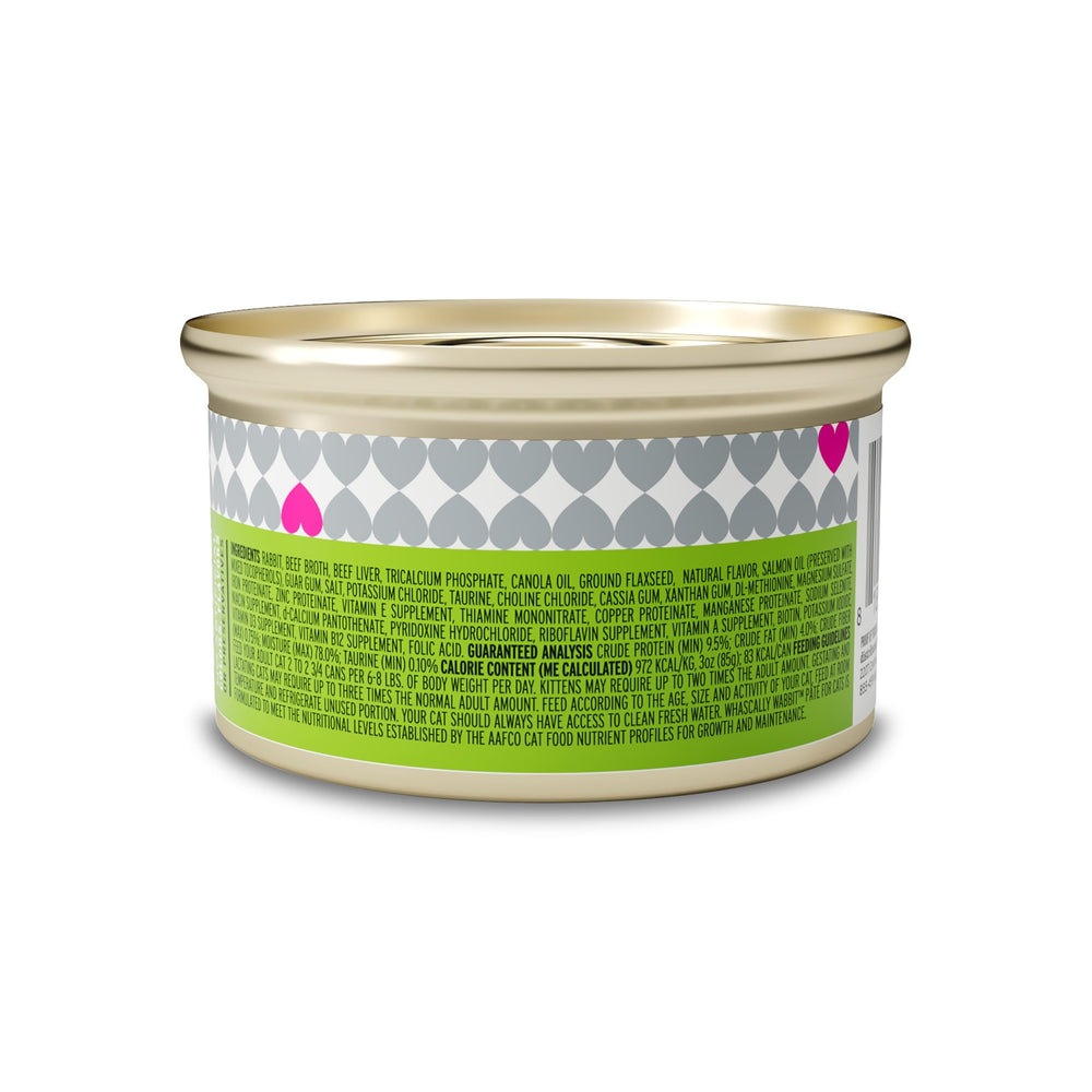 I and love and you Wet Cat Food - Whascally Wabbit Pâté - Rabbit Recipe, Grain Free, Filler Free, 3oz Pack of 24 Cans