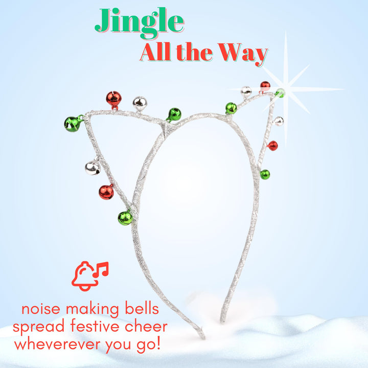 Jingle Bells Christmas Cats Ears Headband Accessory