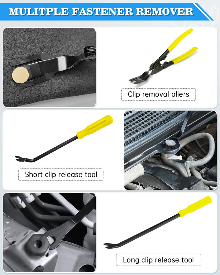 Poraxy 19Pcs Trim Removal Tool,Car Panel Door Audio Tri