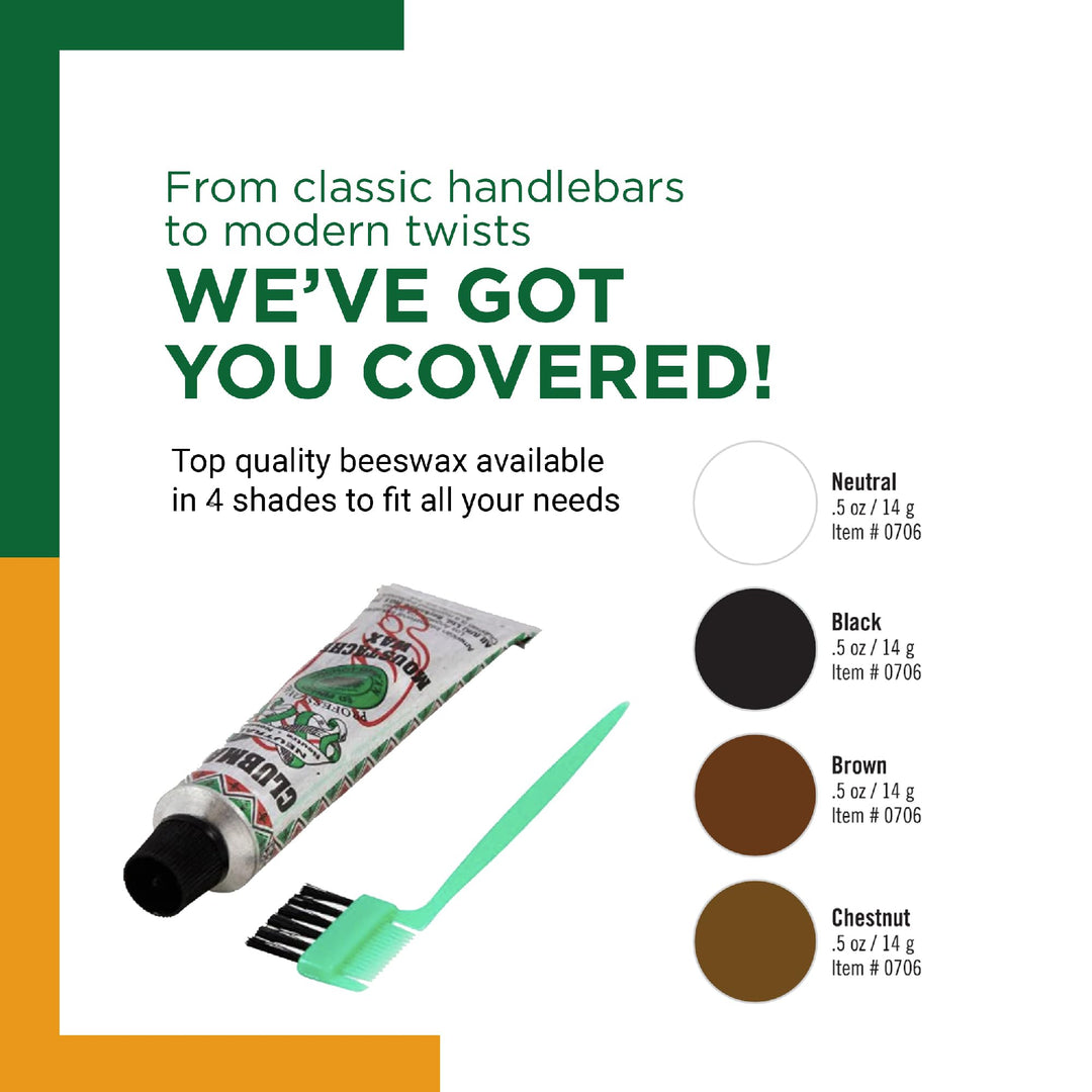 Clubman Pinaud Moustache Wax with Free Brush/Comb Applicator, Neutral, 0.5-Ounce (Pack of 3)