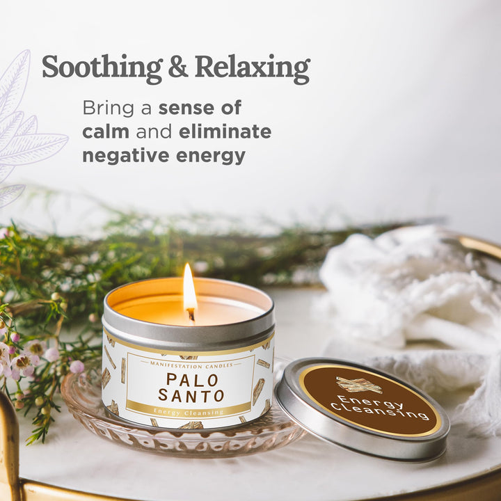 Manifestation Candles Palo Santo Purification and Chakr