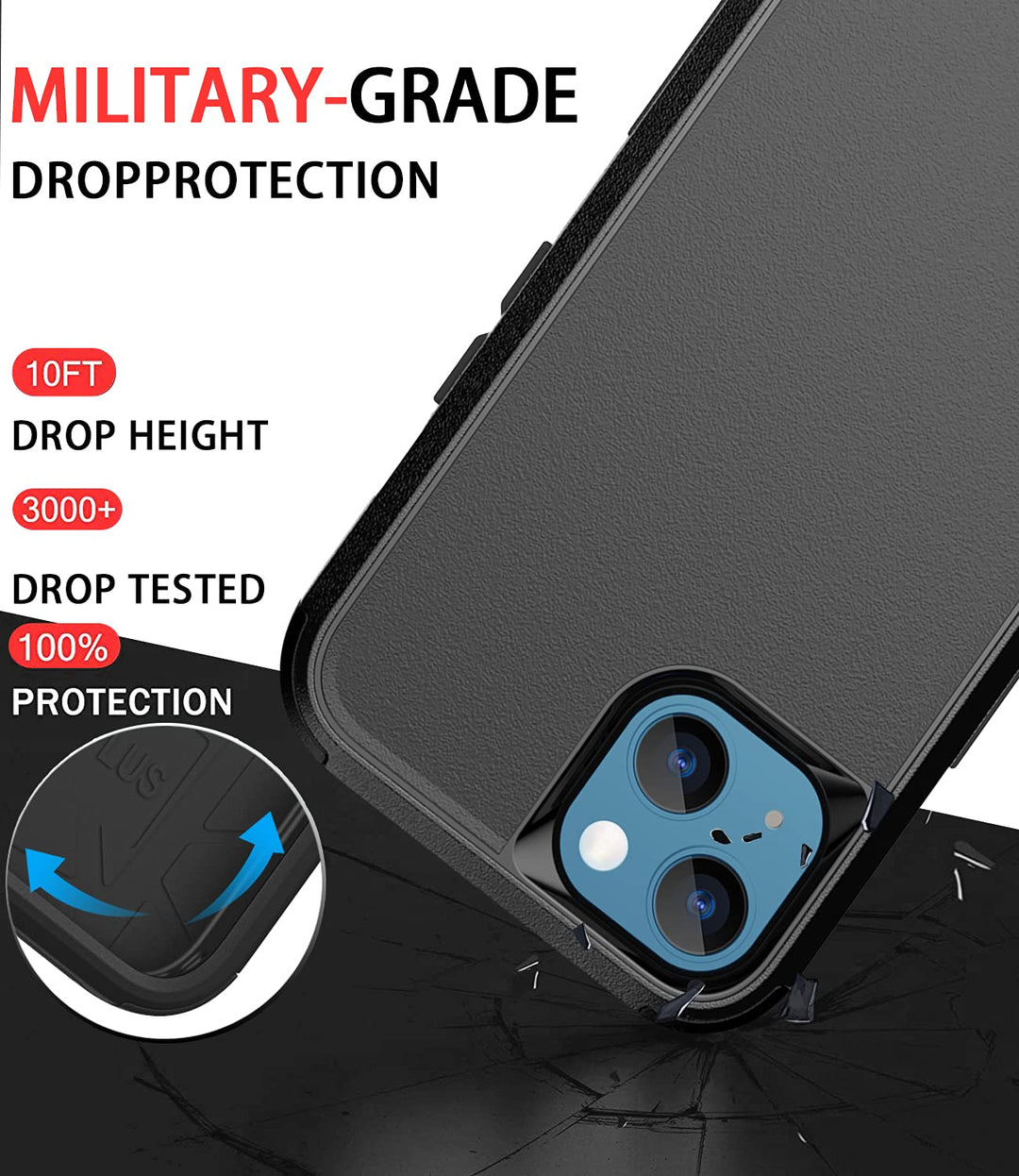 Diverbox for iPhone 13 Case [Shockproof] [Dropproof] [D