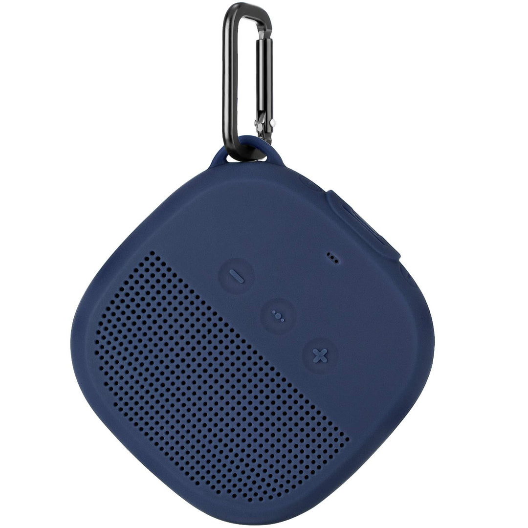 Aotnex Silicone Case for Bose SoundLink Micro Bluetooth Speaker, Super Soft Waterproof Shockproof Cover with Portable Metal Hook Fits Bose Micro Speaker for Secure Outdoor Protection(1 Pack) (Blue)