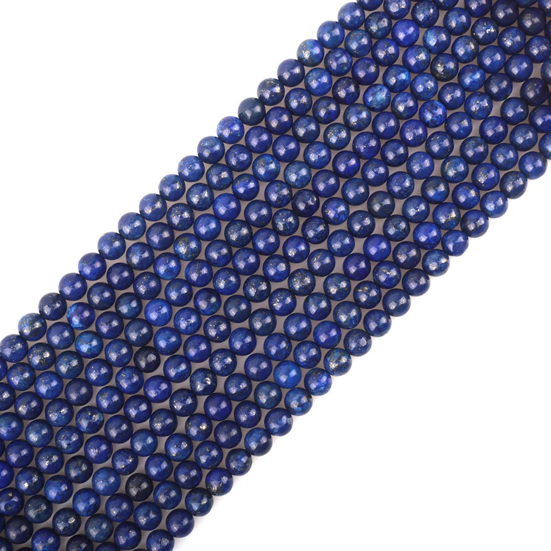 10mm Natural Lapis Lazuli Stone Round Loose Stone Beads for Jewelry Making DIY Crafts Design 1 Strand 15 APPR.34-36pcs