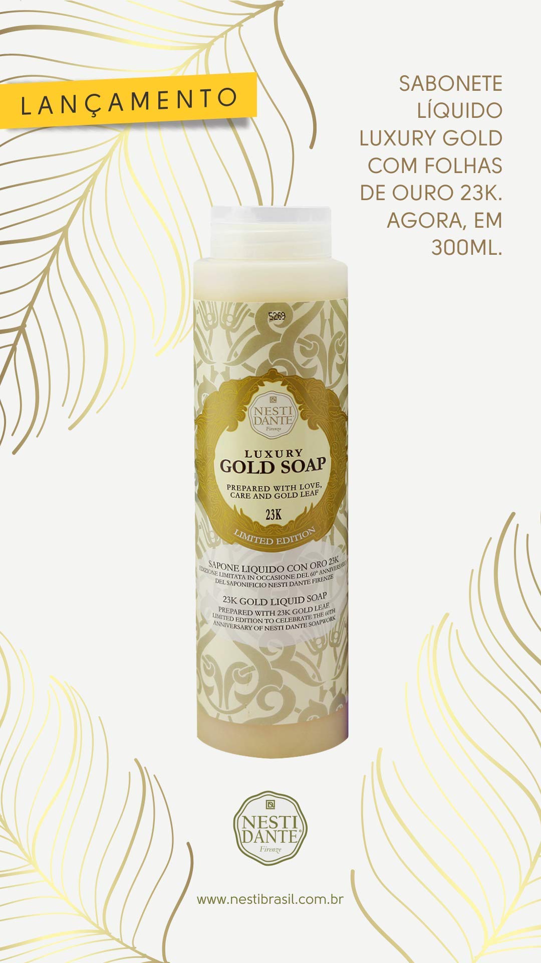 NESTI DANTE Gold, Bath and Shower Gel 300 ml