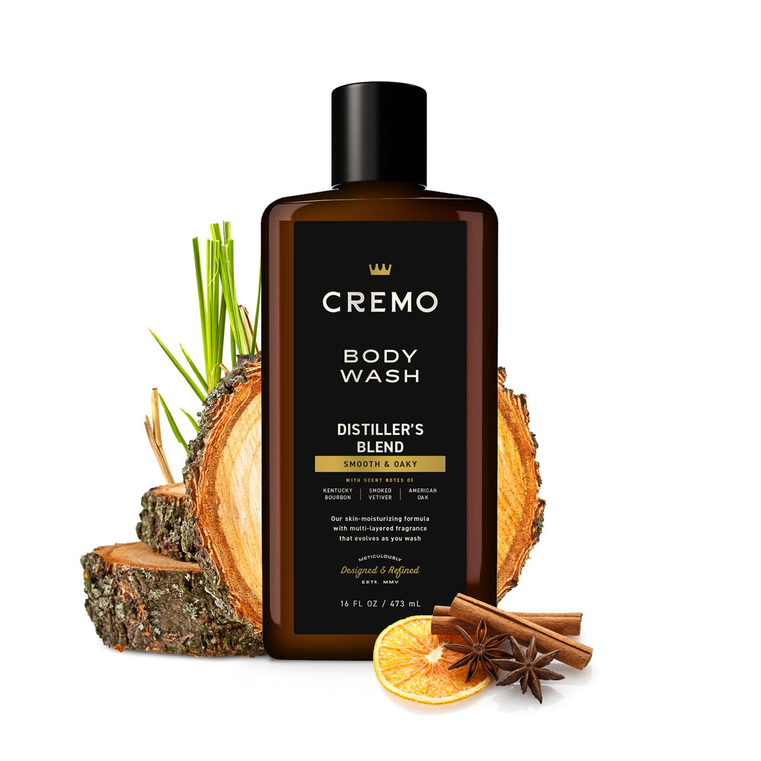 Cremo Rich-Lathering Reserve Blend Body Wash, An Elevated Blend with Notes of Kentucky Bourbon, Smoked Vetiver and American Oak, 16 Oz