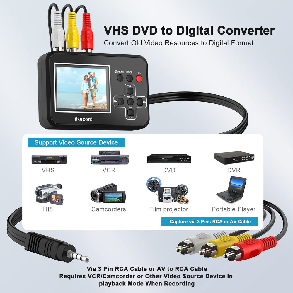 DIGITNOW Video to Digital Converter, VHS to Digital Con
