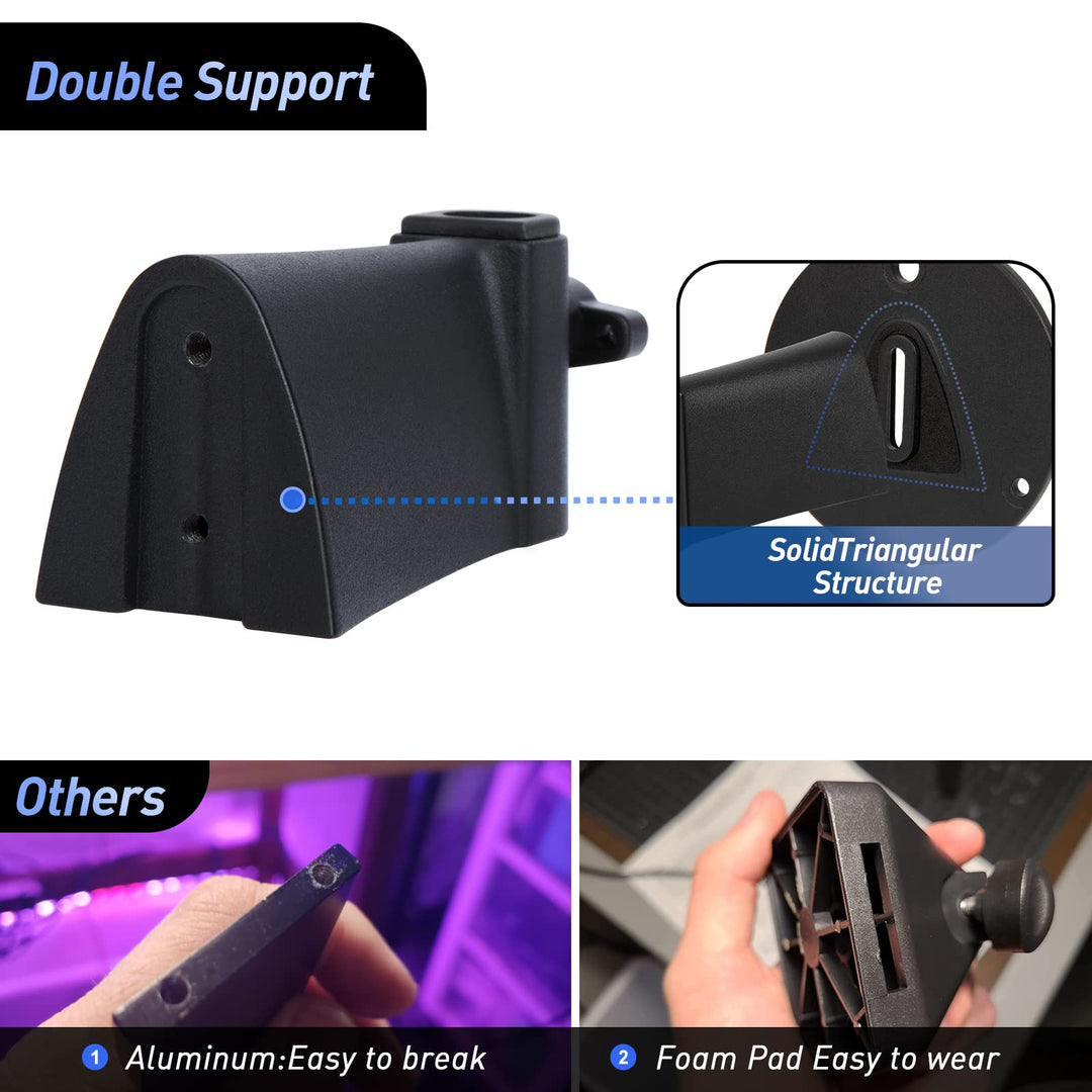 Microphone Wall Mount Boom Arm - Microphone Wall Mount for Mic holder,Horizontal Mounting Wall,Space Saving Desktop Metal Mic Stand Clamp