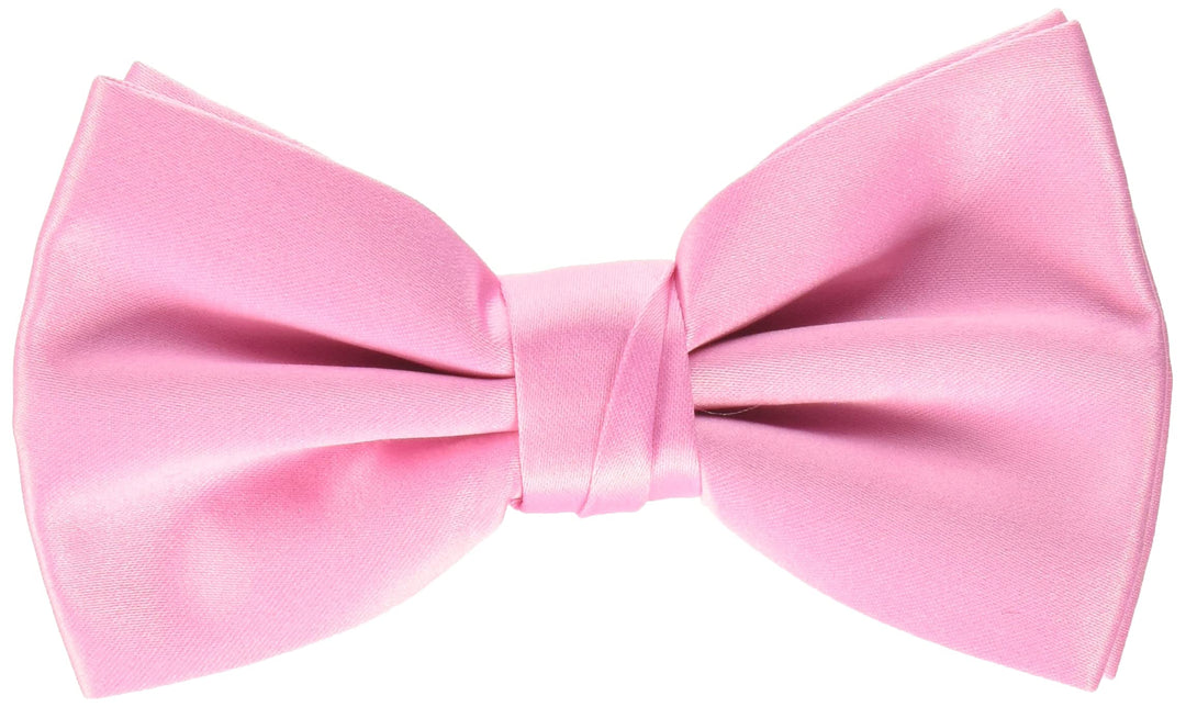 Stacy Adams Men&#39;s Satin Solid Bow Tie, Pink, One Size