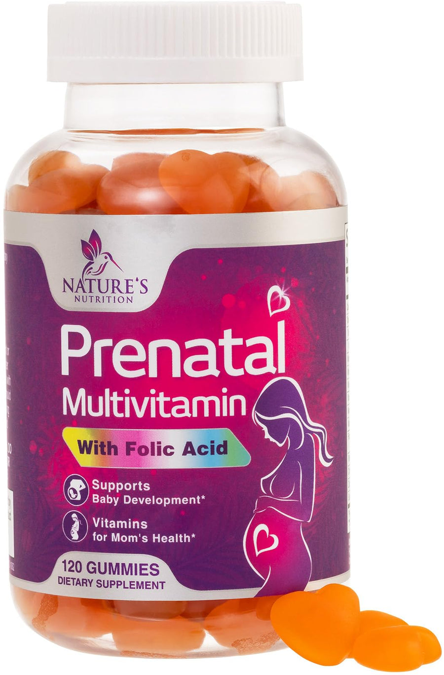 Prenatal Gummy with Folic Acid, Prenatal Vitamins and M
