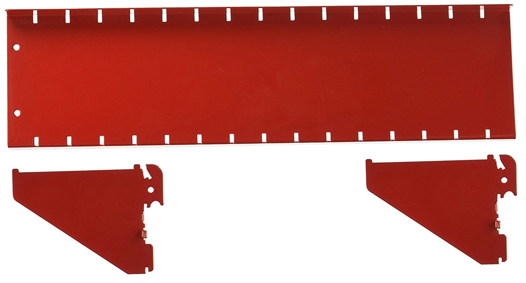 Pegboard Shelf 4in Deep Pegboard Shelf Assembly for Pegboard and Slotted Tool Board – Red