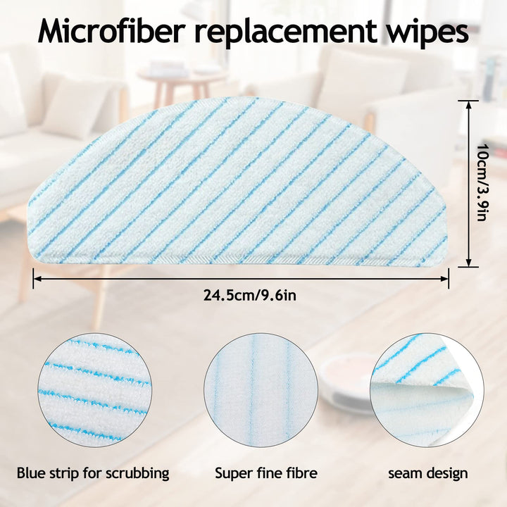 Odashen 30Pcs Mopping Pads for Ecovacs Deebot Ozmo N8Pr