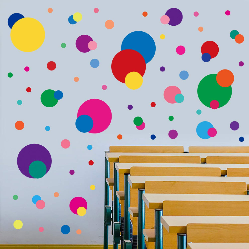 Wall Stickers for Bedroom Living Room, Polka Dot Wall Decals for Kids Boys and Girls (160 Circles)
