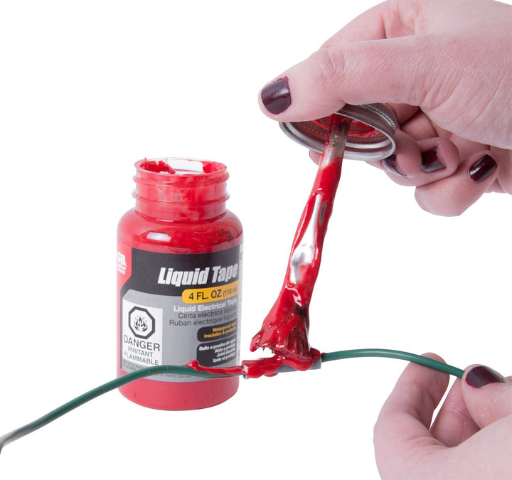 , 4 Oz Bottle, Red LTR-400 Liquid Tape, Home/Auto/Marine/Electric Applications, Indoor/Outdoor Use, Brush On, Repair/Seal/Insulate &amp; Protect, 4 Fl Oz