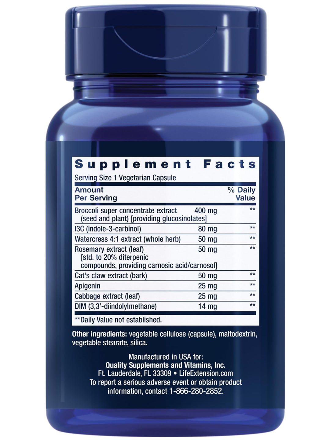 Triple Action Cruciferous Vegetable Extract, 60 Vegetarian Capsules—Helps Maintain DNA Health &amp; Already-Healthy Hormone Levels - Non-GMO, Gluten-Free, Vegetarian