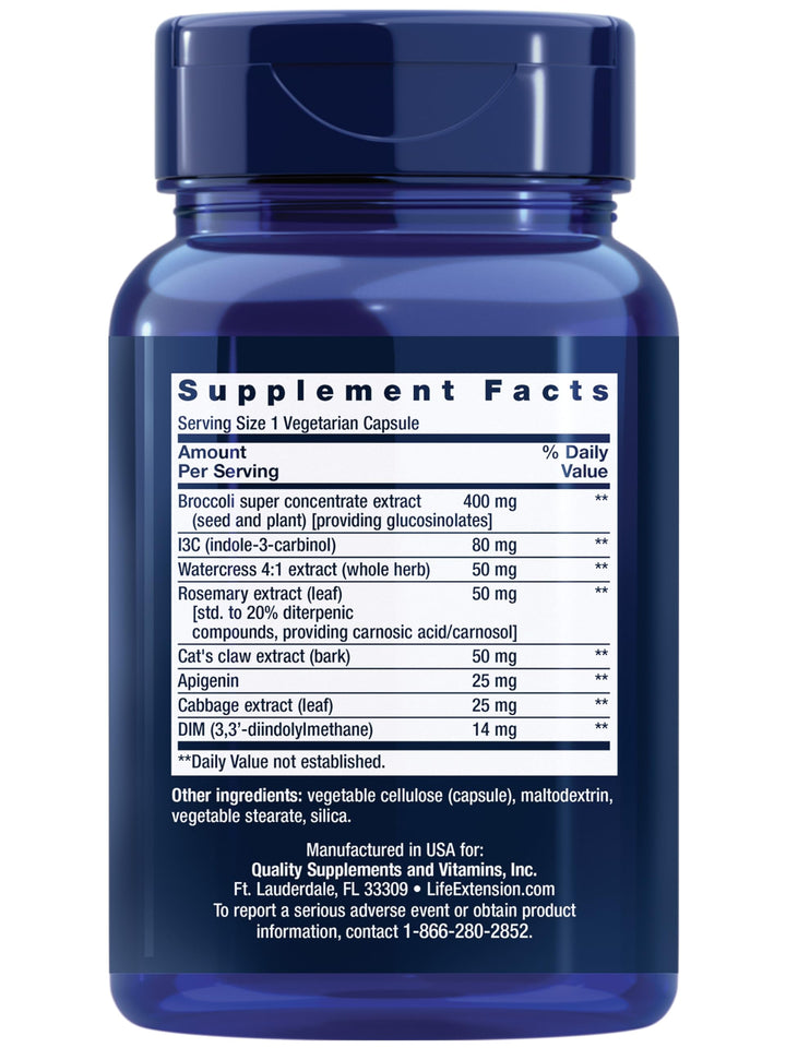 Triple Action Cruciferous Vegetable Extract, 60 Vegetarian Capsules—Helps Maintain DNA Health &amp; Already-Healthy Hormone Levels - Non-GMO, Gluten-Free, Vegetarian
