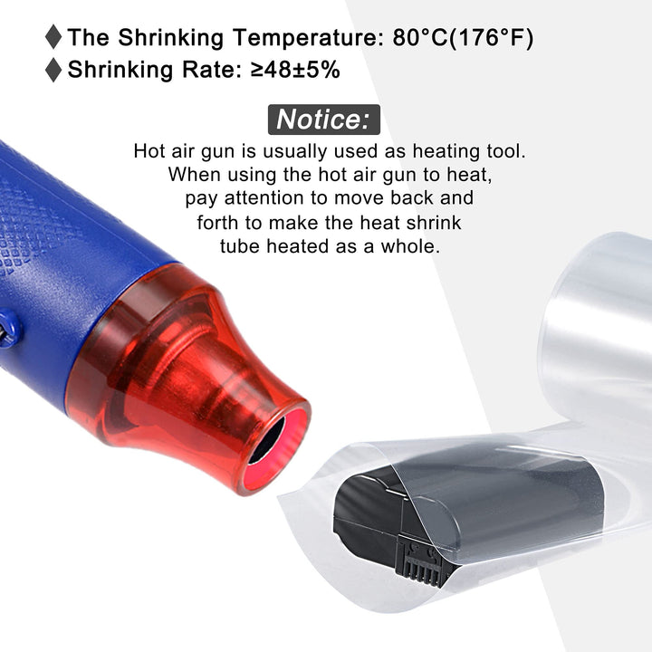 MECCANIXITY Battery Wrap PVC Heat Shrink Tubing 43mm Fl