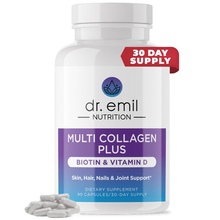 Multi Collagen Peptides Plus Biotin and Vitamin D - Biotin and Collagen Supplements for Hair Skin and Nails - Biotin Pills for Hair Growth