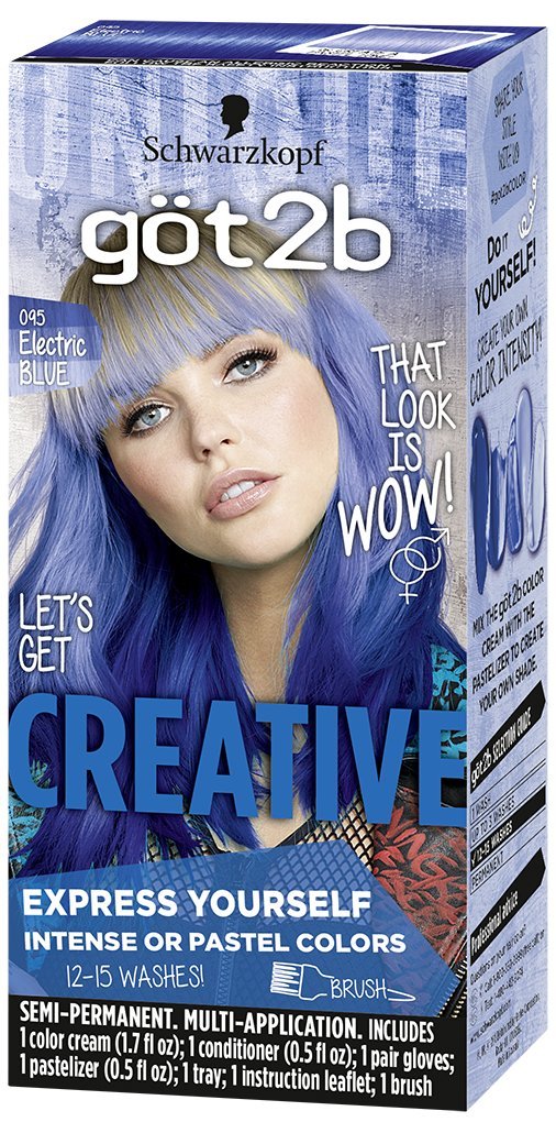 095 Electric Blue: Creative Semi-Permanent Hair Color, 095 Electric Blue