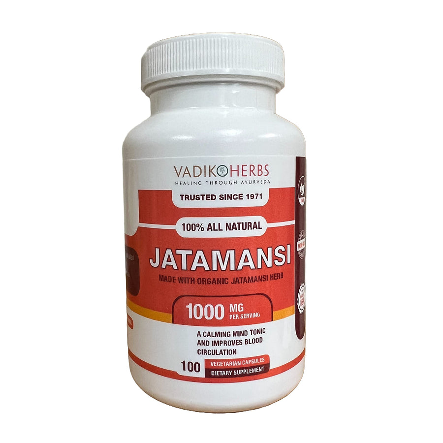 Certified Organic Jatamansi Spikenard Root (Nardostachys jatamansi) Powder | (100 Vegicaps) | Made with Potent Extract Powder | 1 Cap Daily ~ Over 3 Month Supply