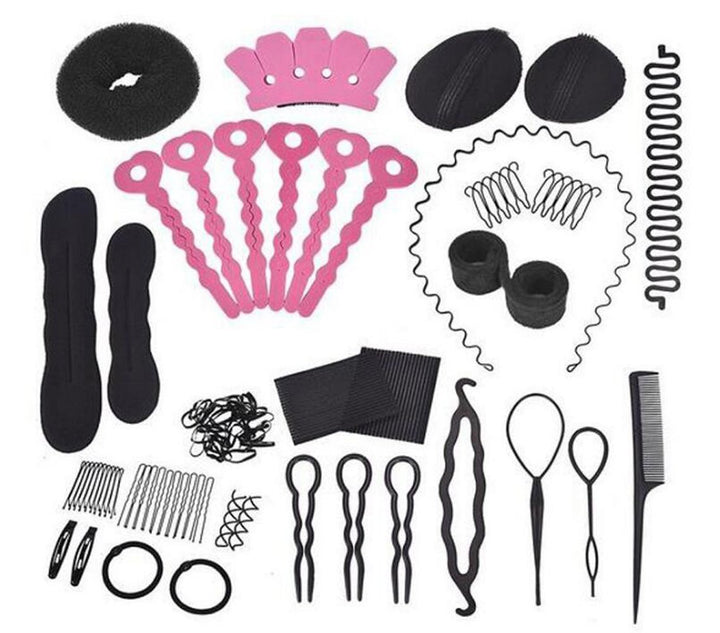 erioctry Set of 20 Donut Bun Maker Fashion Hair Design 
