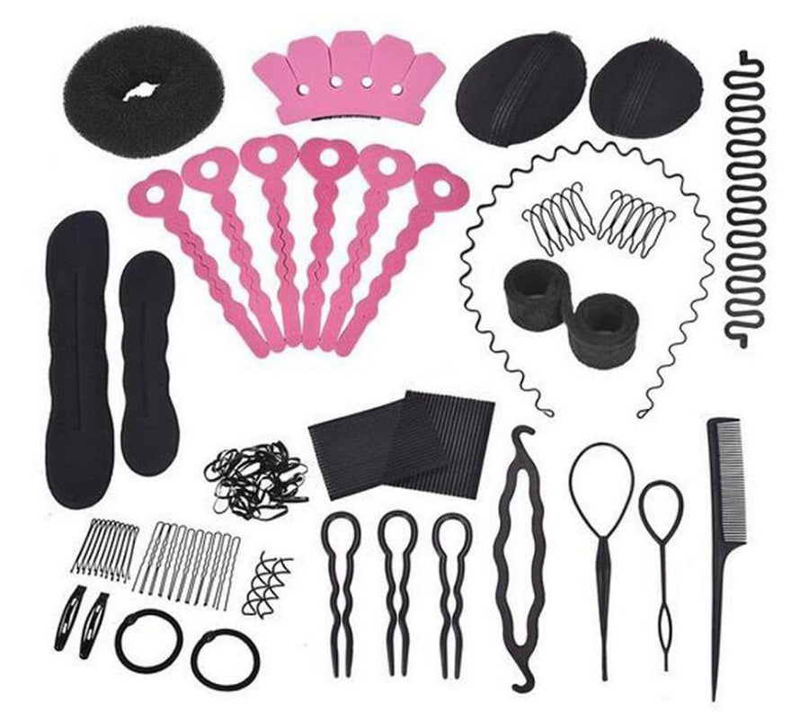 erioctry Set of 20 Donut Bun Maker Fashion Hair Design 