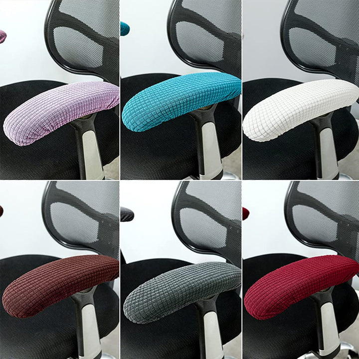 Armrest Slipcover Pads, Office Chair Arms Protector Stretchable for Desk Chair/Rotating Chair/Computer Chair (Grey)
