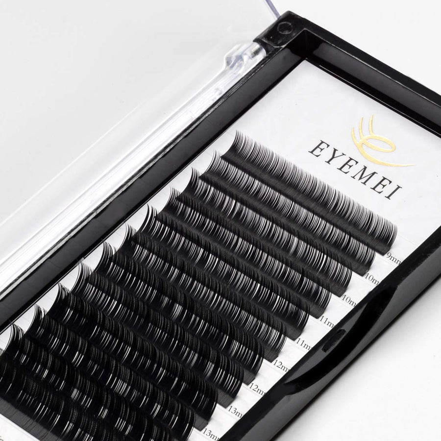 C Curl Eyelash Extensions .15 Volume Natural Faux Individual Black Eyelashes Extension 8-14mm Mixed Tray Salon Perfect Use