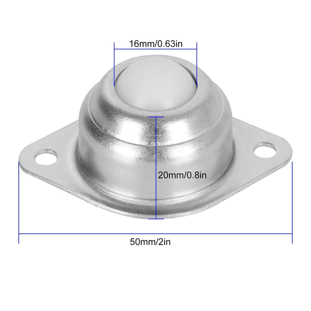 16PCS Roller Ball Transfer Bearing, 5/8 Inch Ball Transfer Unit, Mounted Round Ball Bearings Casters Universal Rotation Ball Caster CY-15A Screw Mounted for Transmission, Furniture, Trolley Screw