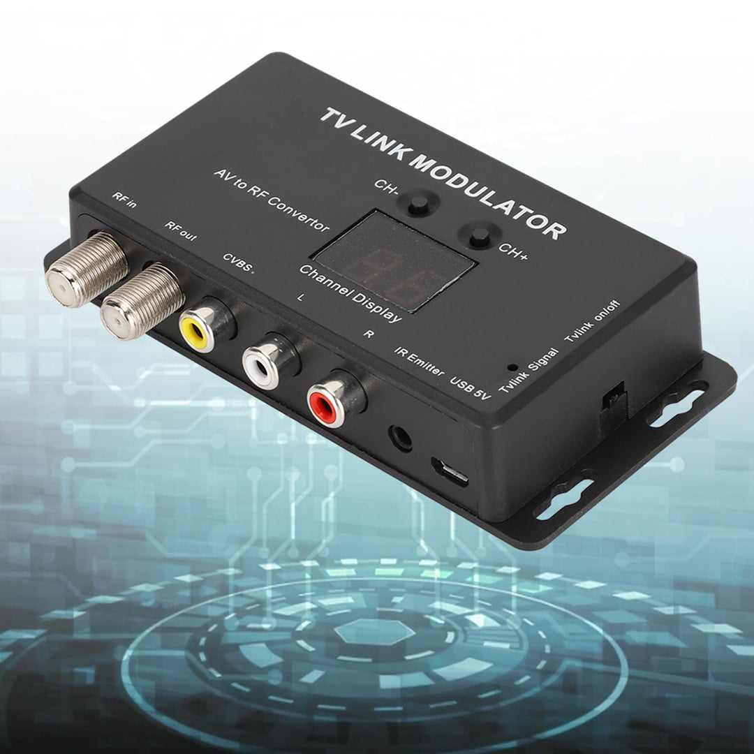 Dpofirs UHF Modulator,TM70 UHF TV Link Modulator AV to 