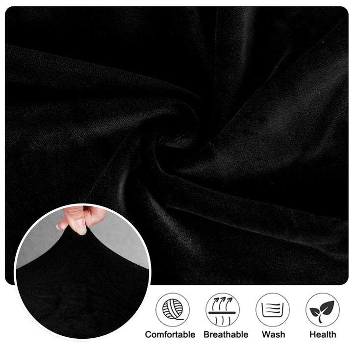 Armless Accent Slipper Chair Covers,Stretch Armless Chair Slipcover Removable Velvet Fabric Non-Slip Silp Cover for Accent Chair Without Arms Furniture Protector for Living Dining Room Hotel…