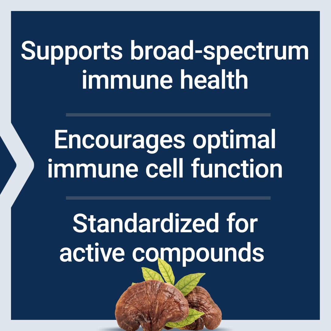 Reishi Extract Mushroom Complex - Mushrooms Herbal Supplement for Immune Support – Ganoderma Lucidum Extract - Gluten-Free, Non-GMO, Vegetarian – 60 Capsules