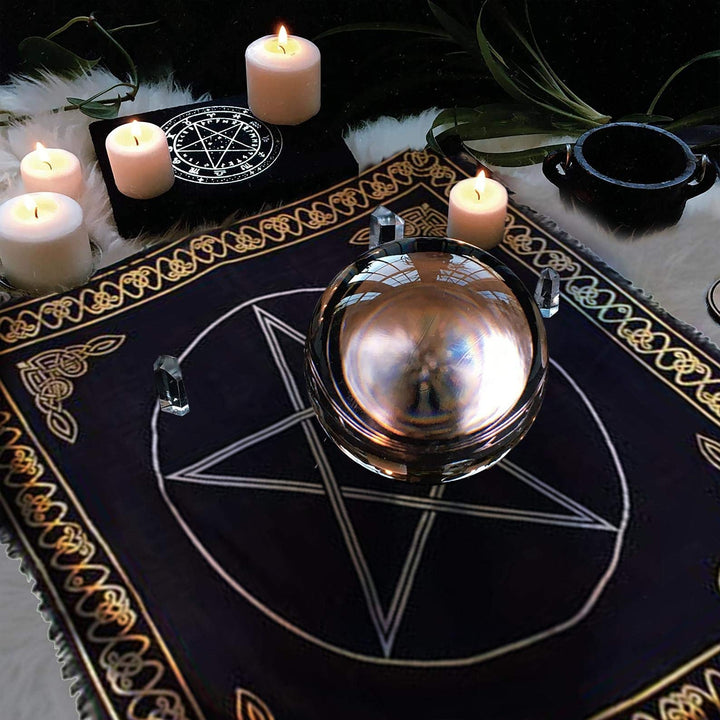 Altar Cloth Pentagram Witchcraft Alter Tarot Spread Wiccan Square Spiritual 36 by 36 Sacred