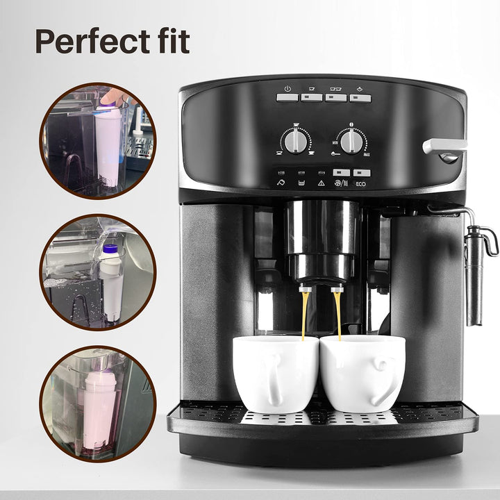 ICEPURE Coffee Machine Water Filter for Delonghi DLSC002, Replacement Filter Cartridge with Activated Carbon, Compatible with ECAM, ETAM, EC680, EC800 (2-Pack)