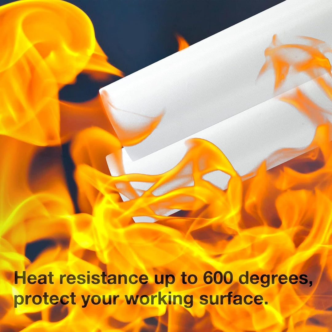 White Teflon Sheet for Heat Press - 3 Pack Non Stick Teflon Sheets 12 x 16 Heat Transfer Paper Reusable Heat Resistant Craft Mat