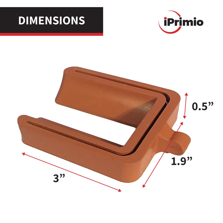 No Lift Wheel Stoppers for Rolling Furniture - Bed and Furniture Stopper - Requires No Lifting of Bed - Keeps Bed and Furniture from Sliding Bed Caster Stopper - Solid Rubber (4 Pack, Brown)