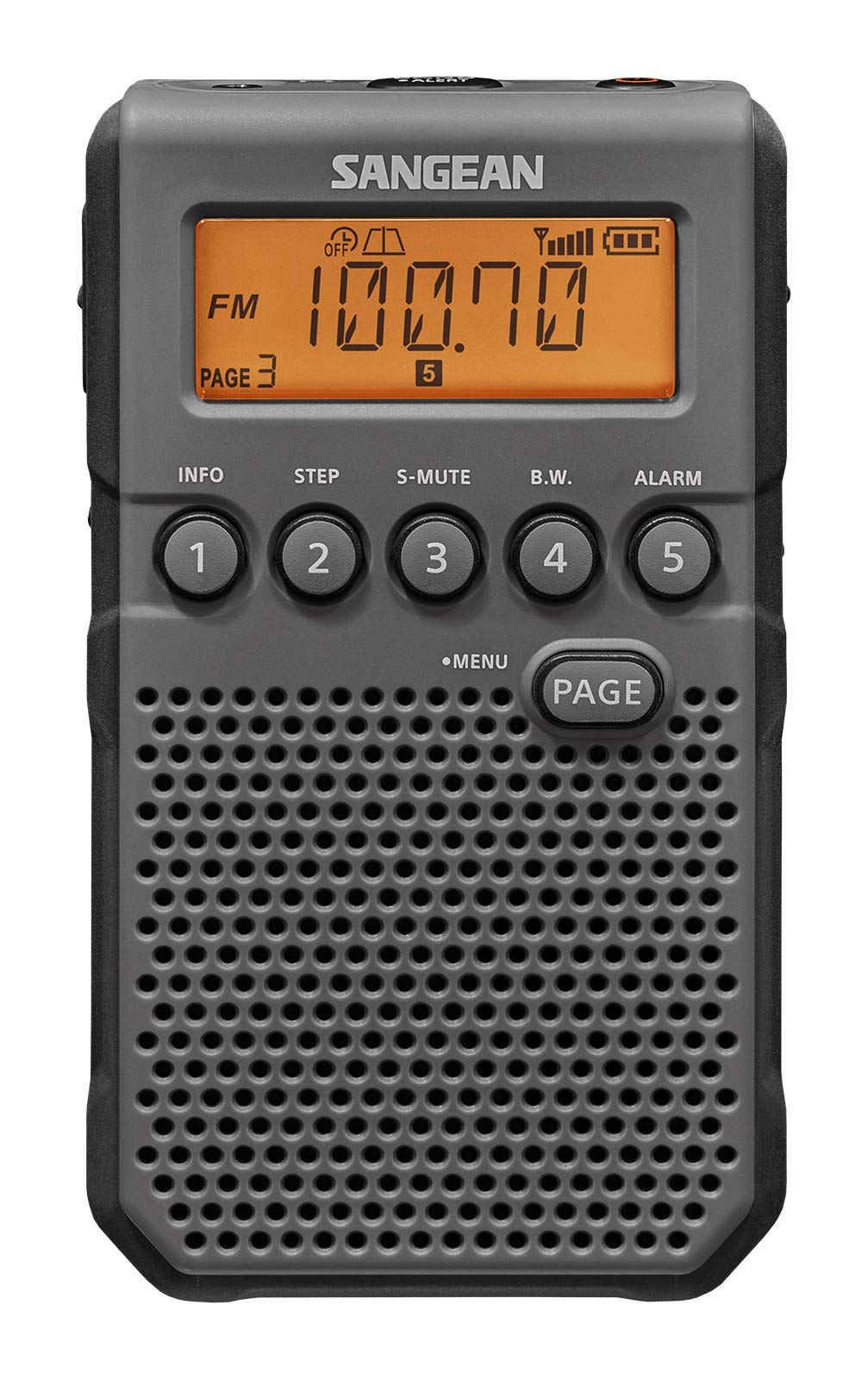 Sangean DT-800BK AM/FM/NOAA Weather Alert Pocket Radio 