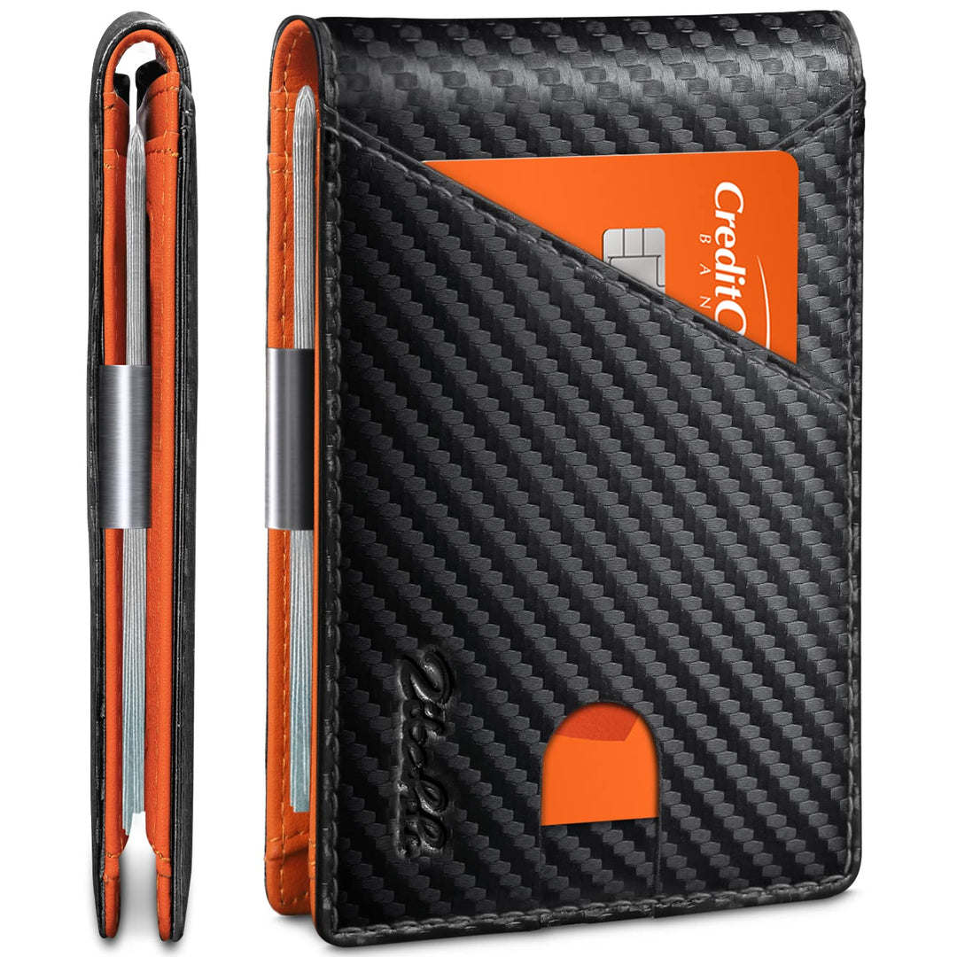 Zitahli Wallet for Men - with Money Clip Slim Leather S