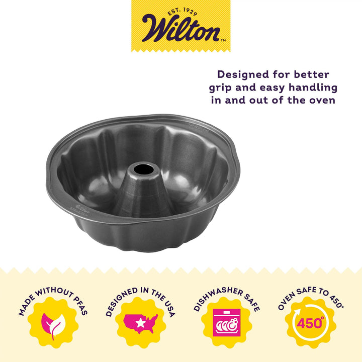 Perfect Results Premium Non-Stick 9.51-Inch Fluted Tube Pan, Steel Cake Pan