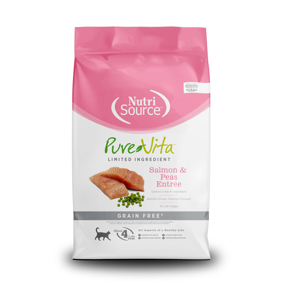Pure Vita Grain Free Salmon & Peas Cat Food 6.6 Lb, Packaging May Vary